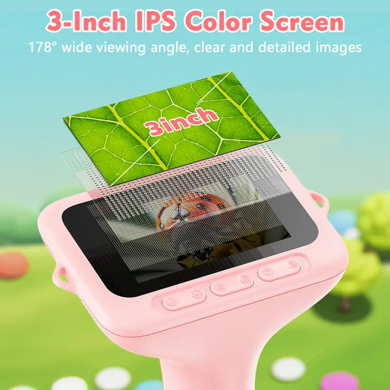 Handheld 1000x Microscope with 3 Inch IPS Screen
