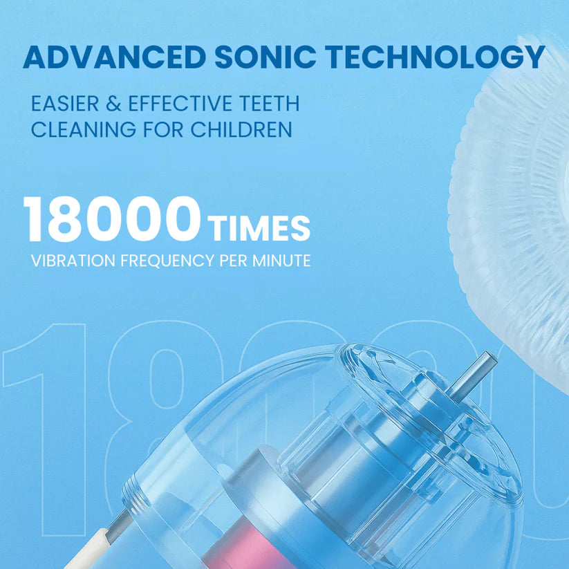 ToddlaClean™ – U-Shaped Ultrasonic Toothbrush for Kids