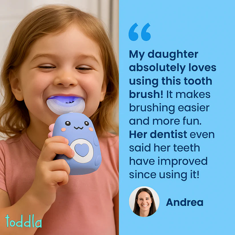ToddlaClean™ – U-Shaped Ultrasonic Toothbrush for Kids