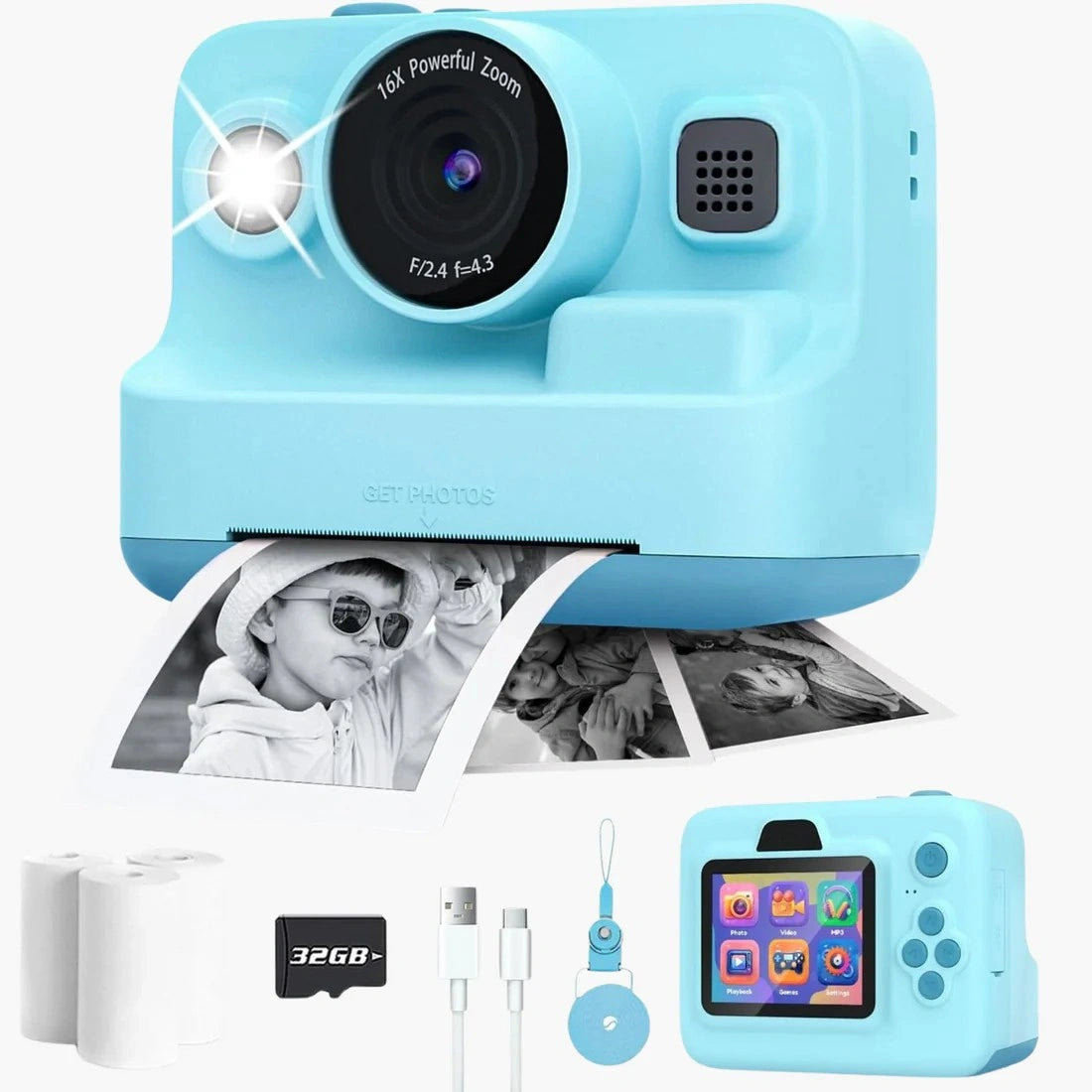 Kids 1080P Instant Print Camera